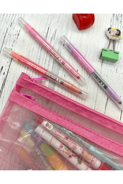 Kağıt Gemi Dükkan Geantă transparentă cu paiete florale, cu două compartiment...