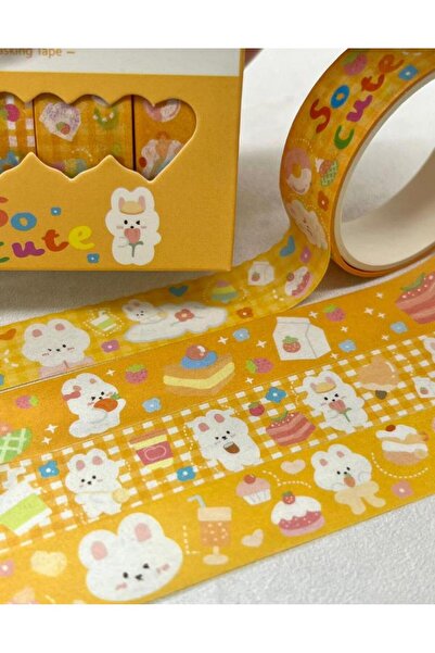 Kağıt Gemi Dükkan Lovely Cartoon Orange 4-Piece Washi Tape Set (4*2m) / Washi Tape/Masking Tape/Patterned Tape