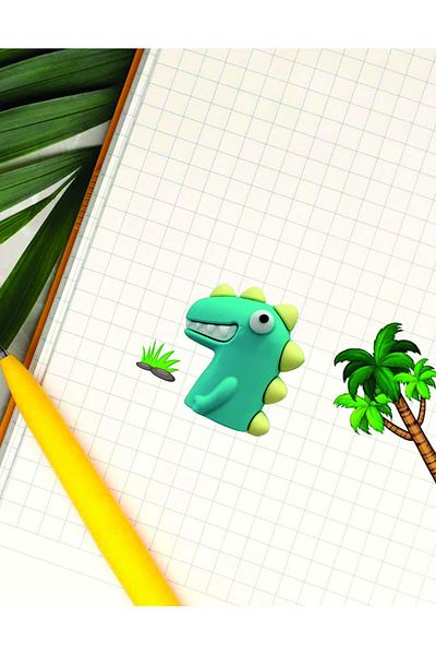 Kağıt Gemi Dükkan Green Dinosaur Pencil Sharpener