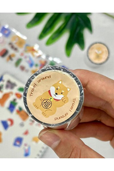 Kağıt Gemi Dükkan Câine drăguț de călătorie 3m Washi Tape/Washi Tape/Masking ...