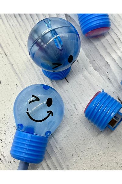 Kağıt Gemi Dükkan Kawaii Blue Bulb Pencil Sharpener / Pencil Sharpener