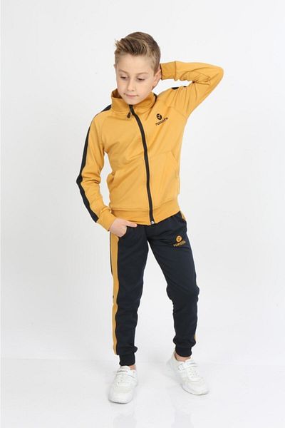 RUN LİFE Children's Tracksuit Set Diver Fabric Hooded