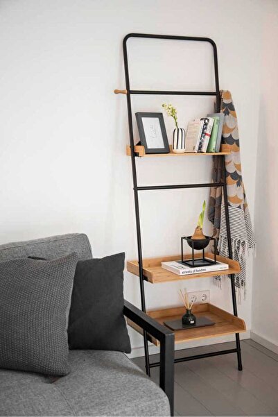 Wenko Ayakta raf çatı katı yaşam rafı, bambudan yapılmış banyo rafı