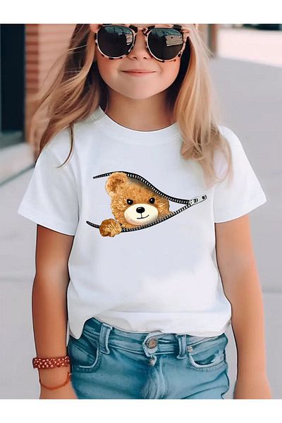 Let's Wear Κοριτσίστικο μπλουζάκι Basic με φερμουάρ