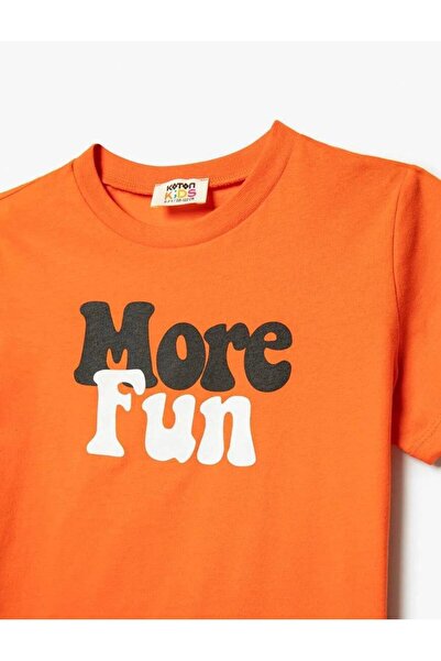 Koton Tricou pentru baieti - 4skb10484tk Portocaliu