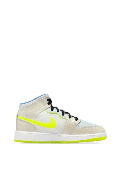 Nike Air Jordan 1 Mid Se Warped Swoosh (gs) - Kadın Spor Ayakkabı Dv1314-017
