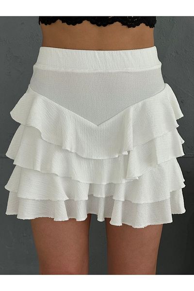 moda armanc Fustă albă Mykonos