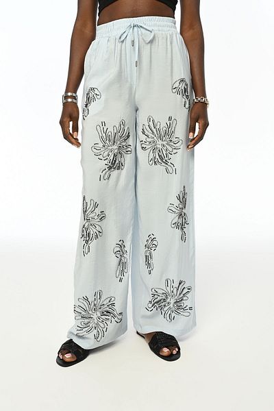Orfeo Negro PANTALON DE BRODAȚI PENTRU FEMEI CAUCUMATI CONFORTAȚI MULTE PICIOARE MARE BRODAȚI