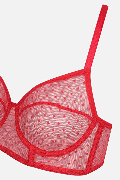 koza iç giyim Kadın Puanlı Tüllü Sütyen Takım