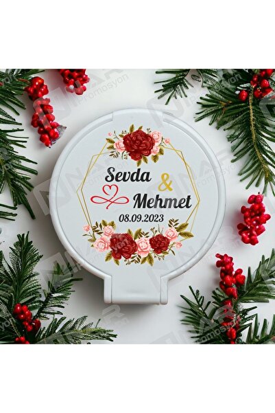 Nar Promosyon 30 Adet Hediyelik Cep Aynası - Uv Baskılı Özel Gün Hediyesi - A...