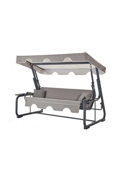 Erinöz Rubus 4 Kişilik Bahçe Balkon Teras Salıncağı - Kırçıllı Gri