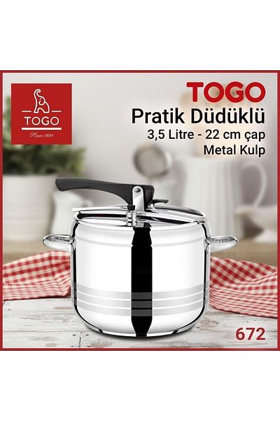 TOGO Practical Pressure Cooker 3.5 Lt Diameter:22 Cm -672