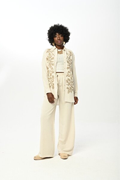 Orfeo Negro Κεντητό - Γυναικείο πουκάμισο Oversize