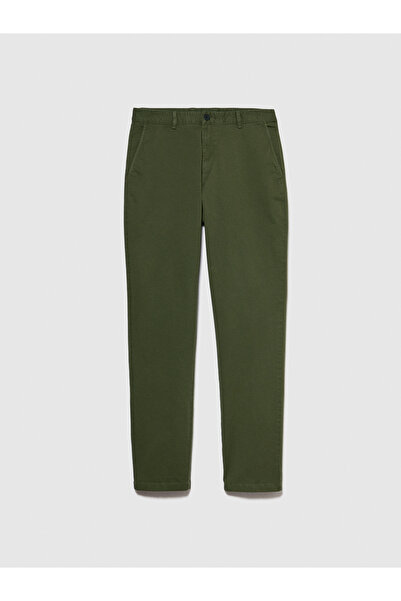 Sisley Men's khaki stretch cotton Slim Fit pants