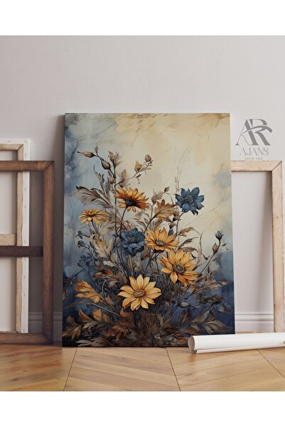 AR AJANS KANVAS TABLO Pictură decorativă pe pânză cu floarea soarelui