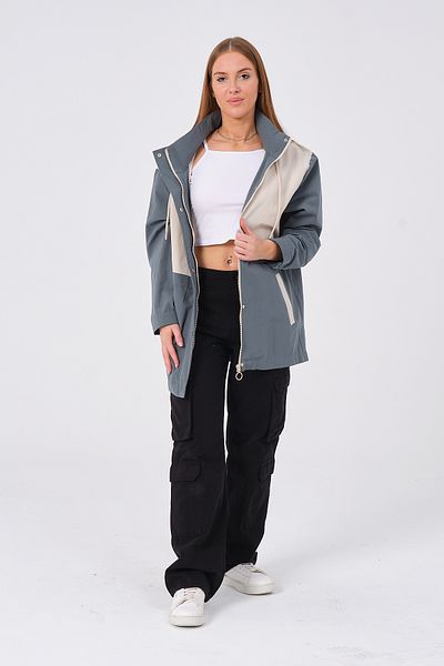 PIQUE Green Women's Coat - Hooded and Unlined