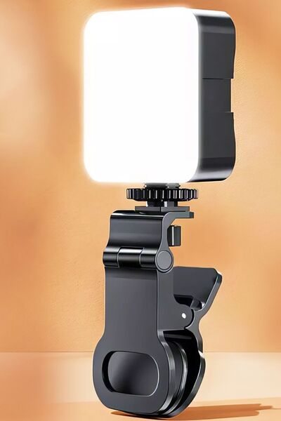 TechnoStation Yeni Nesil Şarjlı Selfie Işığı Video Işığı Modlu Parlak Mandallı Profesyonel Foto Işığı