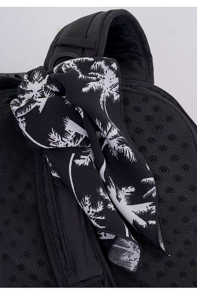 Exve Exclusive Bandana pentru accesorii din vascoza naturala - Imprimata cu palmier alb-negru