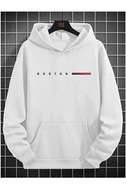 MOONBULL Ανδρικό φούτερ BOSTON με στάμπα oversize με κουκούλα