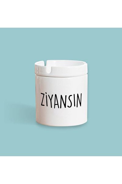 İştebuhediye Scrumieră elegantă din ceramică fără miros imprimată Ziyansın