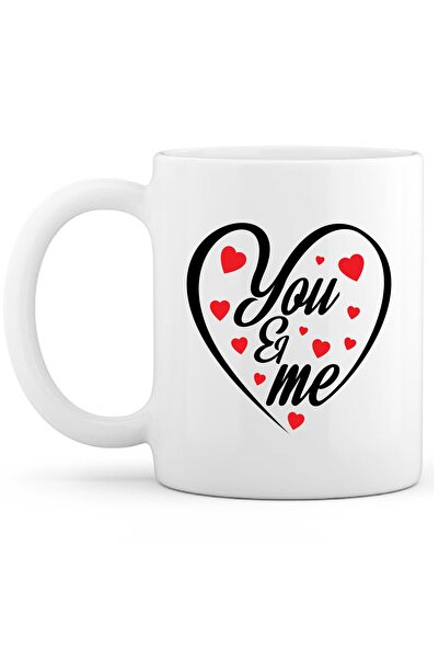 OXVİN كوب القهوة You & Me المكتوب إصدار خاص (مفرد) من البورسلين