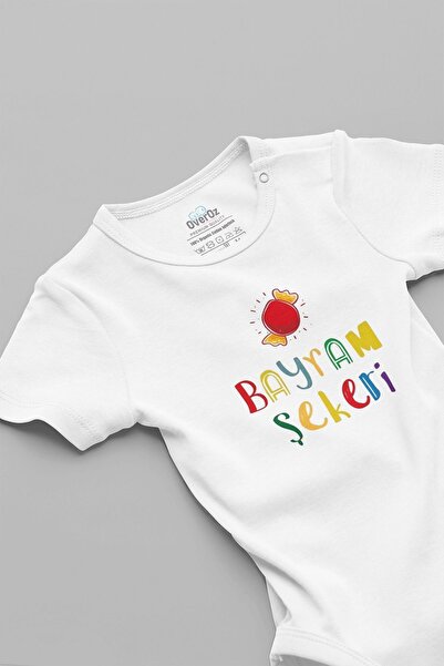 Overoz بدلة أطفال من القطن العضوي مطبوع عليها حلوى العيد - بدلة للجسم بأكمام ...