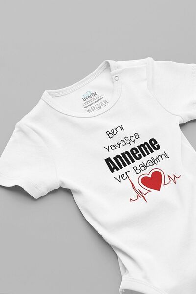 Overoz بدلة أطفال قطنية 100% منقوشة من Give Mom - بلطف، بأكمام قصيرة وأزرار ك...