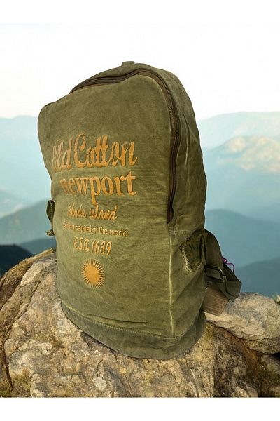 Old Cotton Leone Bag Oil 5100 - Vintage Design Backpack with Laptop Compartment
