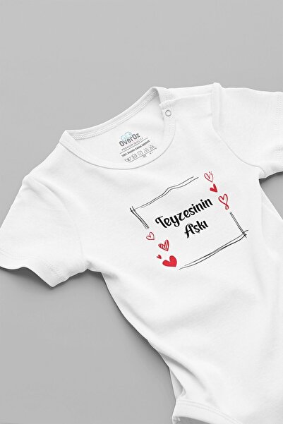 Overoz بدلة أطفال من القطن العضوي مطبوع عليها Love - بدلة قطعة واحدة بادي مع ...