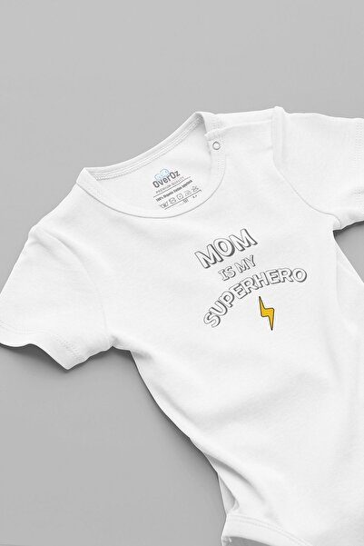 Overoz Mother Hero Printed Organic Cotton Baby Bodysuit - 100% Cotton, Snap B...