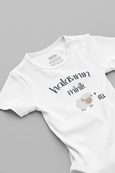 Overoz بدلة أطفال من القطن العضوي مكتوب عليها لامب صغير - بأكمام قصيرة، بدلة ...