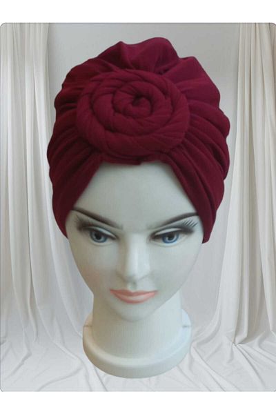aytenli Sandy Reversible Knot Bonnet with Filled Flower Detail