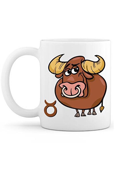 OXVİN برج الثور وخصائصه فنجان القهوة إصدار خاص (مفرد) بورسلين