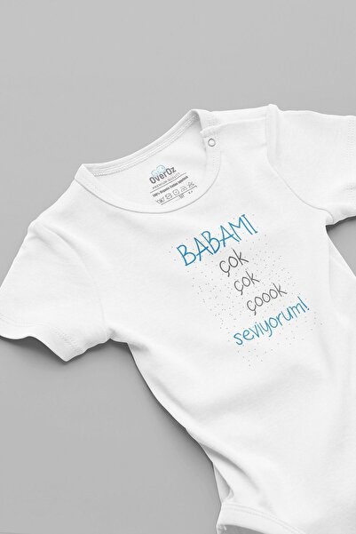 Overoz بدلة أطفال مصنوعة من القطن العضوي بنسبة 100% أنا أحب والدي كثيرًا بالل...