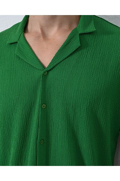 İLKCET MODA Ανδρικό πουκάμισο - Oversize Άνετο Ύφασμα