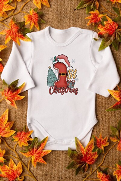 Overoz Special Design Licensed First Christmas New Year 2 Long Sleeve Baby Bo...