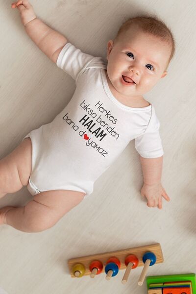 Overoz Organic 100% Cotton 3-Piece Baby Body Set White Baby Bodysuit with Snap Fasteners Triple 5135h-5137-5165