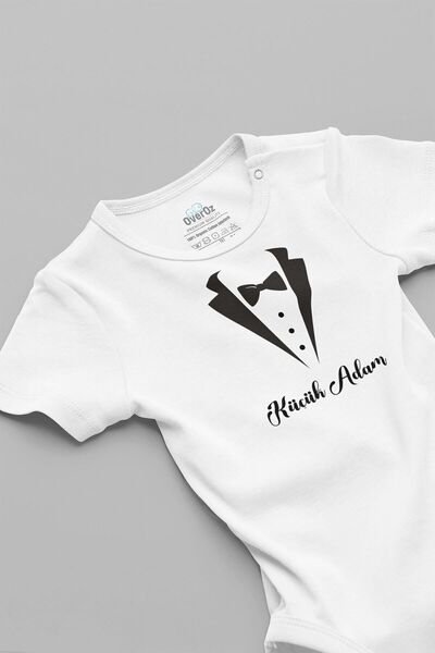 Overoz بدلة أطفال مطبوعة 100% من القطن ليتل مان - جمبسوت 5632