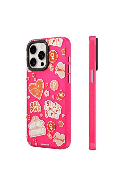 Youngkit iPhone 15 Uyumlu Kılıf Bethany Green Tasarımlı Youngkit Sweet Langua...