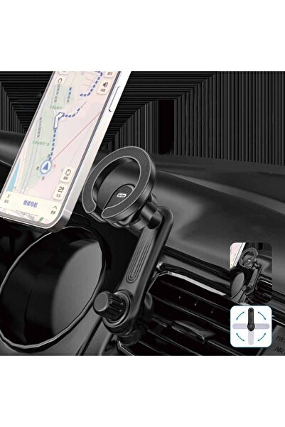 Go-Des Go Des GD-HD311 Magsafe Magnetik 360 Derece Dönebilen Başlıklı Telefon Tutucu Havalandırma Tasarım