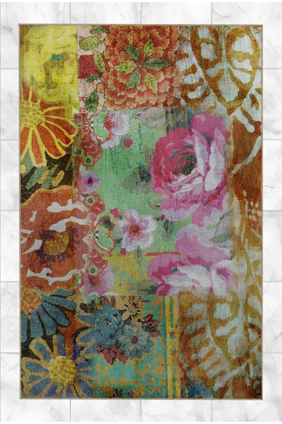 Rugs Modern Halı Covor decorativ modern creativ cu model de flori și trandafi...