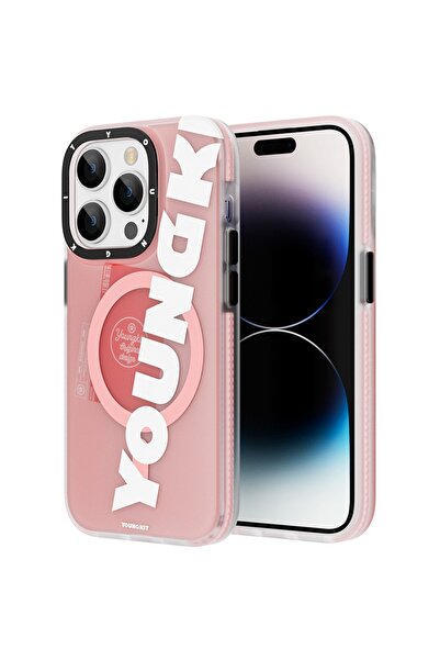 Youngkit Iphone 14 Pro Max Uyumlu Kılıf Magsafe Şarj Özellikli Binfen Serisi Yazı Temalı Kapak