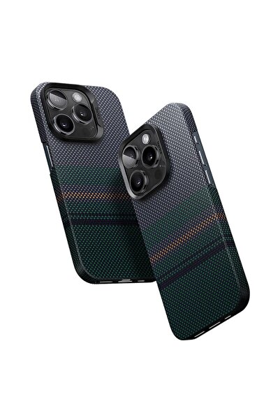 Benks iPhone 14 Pro Uyumlu Kılıf Magsafe Şarj Özellikli Karbon Fiber Benks Au...