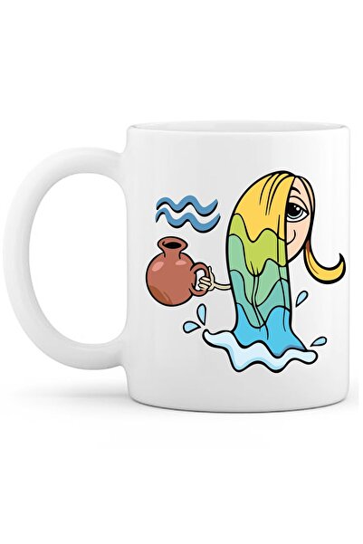 OXVİN برج الدلو وخصائصه فنجان القهوة إصدار خاص (مفرد) بورسلين