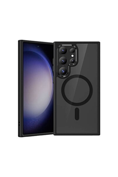 Benks Galaxy S24 Ultra Uyumlu Kılıf Magsafe Şarj Özellik Şeffaf Arka Yüzey Be...