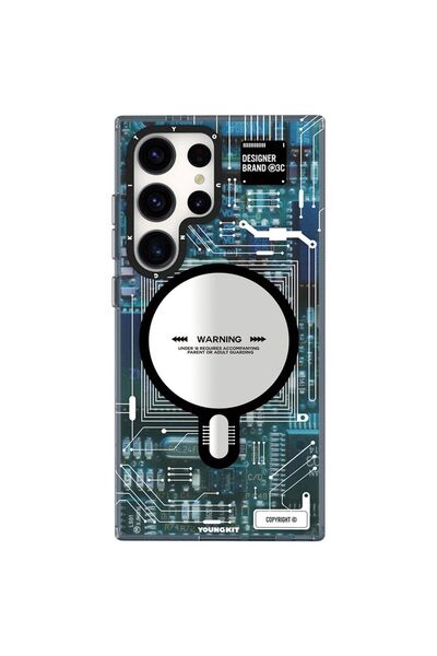 Youngkit Galaxy S24 Ultra Uyumlu Kılıf Magsafe Şarj Özellikli YoungKit Techno...