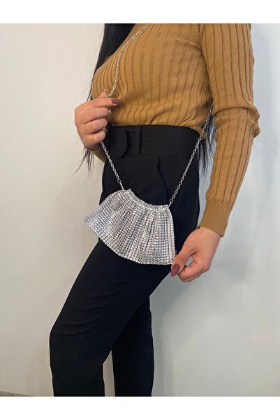 SmY Bag Brand Gray Tlf Bag with Sparkling Stone Appearance and Glitter Compatible with All Phones 13 21 Sizes