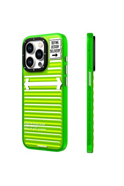 Youngkit İphone 15 Pro Max Uyumlu Kılıf Luggage Firefly Serisi Kapak Yeşil