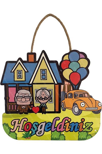 Stendhal Old Sweet Couple Themed Modern Door Ornament - Look Up