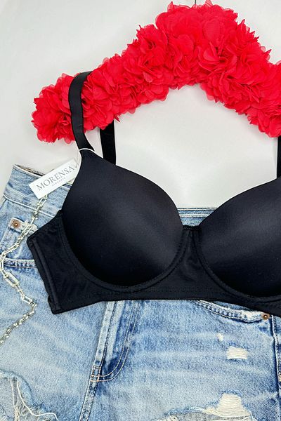 Morensa Μαύρο σουτιέν Plus Size Gathering - C Cup Underwire